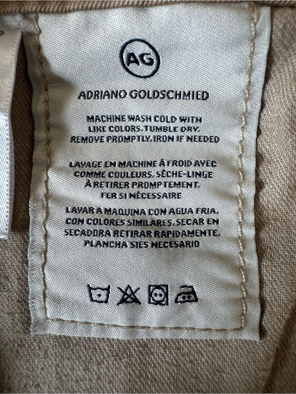 AG Adriano Goldschmied Matchbox Slim Straight Jeans | Khaki Beige | Men’s 34 - Picture 8 of 15